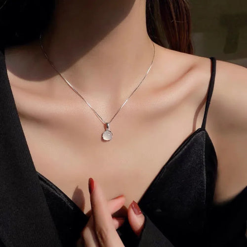 Necklace with Moonstone Fertility Pendant for Women