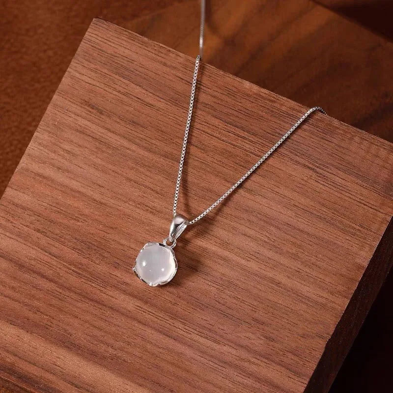 Necklace with Moonstone Fertility Pendant for Women