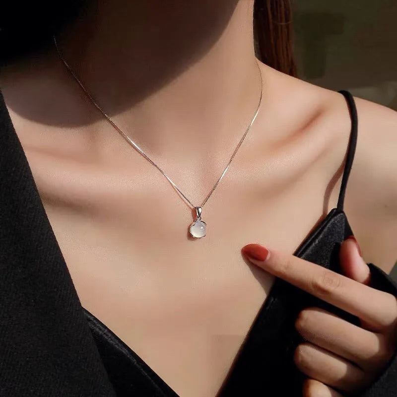 Necklace with Moonstone Fertility Pendant for Women