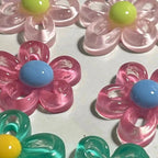 Necklace with Colored Flower Pendant