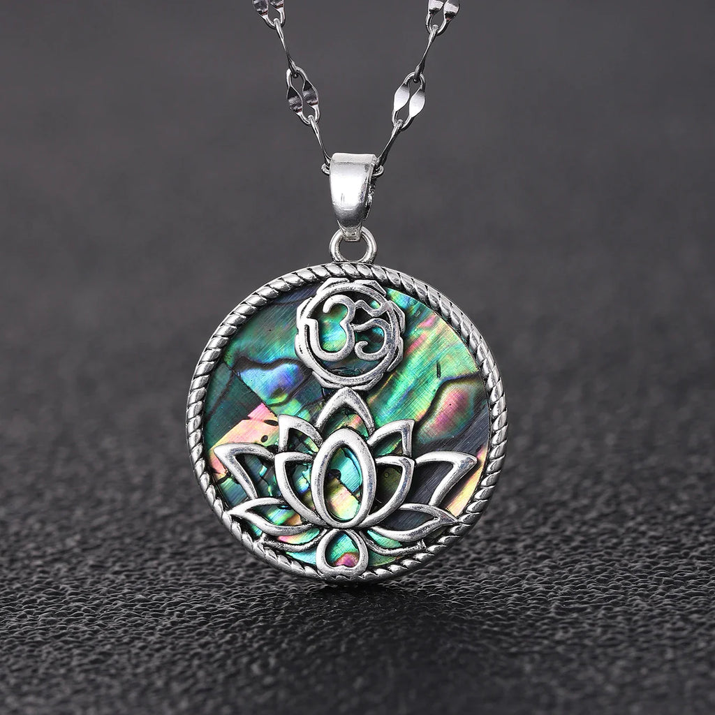 Necklace with Lotus Flower Pendant