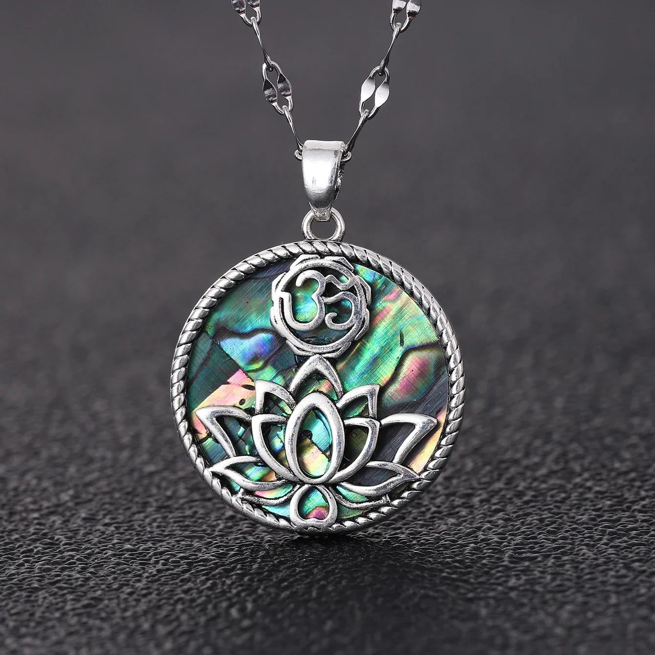 Necklace with Lotus Flower Pendant