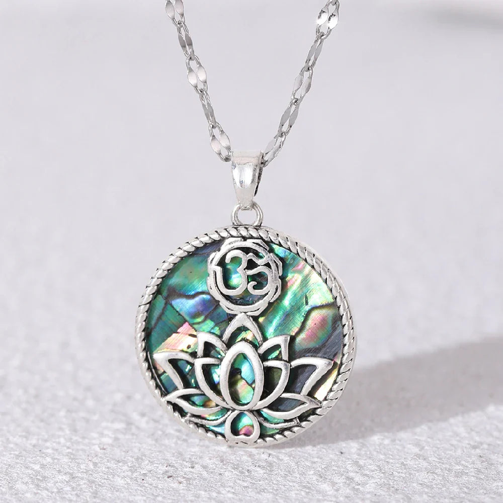Necklace with Lotus Flower Pendant