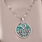 Necklace with Lotus Flower Pendant
