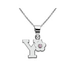 Collier avec pendentif initiale et fleur y