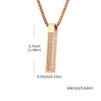 Collier avec pendentif géométrique Ayatul Kursi arabe or rose
