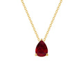 Necklace with Water Drop Pendant in Zircon Birthstone