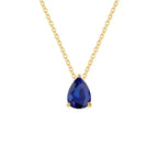 Necklace with Water Drop Pendant in Zircon Birthstone