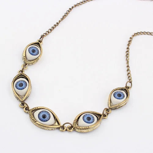 Necklace with Evil Eye Pendant bronze