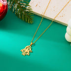 Collier avec Pendentif Hivernal père Noël or