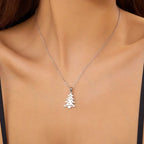 Collier avec Pendentif Hivernal sapin argent