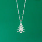 Collier avec Pendentif Hivernal sapin argent