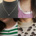 Collier avec pendentif initiale m