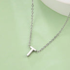 Necklace with initial pendant - letter 