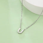 Necklace with initial pendant - letter 
