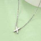 Necklace with initial pendant - letter 