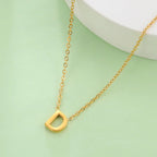 Necklace with initial pendant - letter 