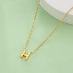 Necklace with initial pendant - letter 