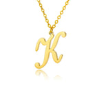 Collier avec pendentif initiale pour femme k