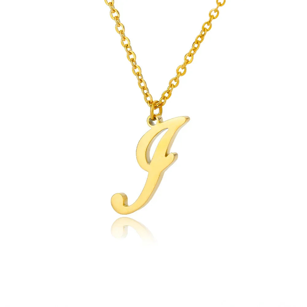 Collier avec pendentif initiale pour femme - lettre