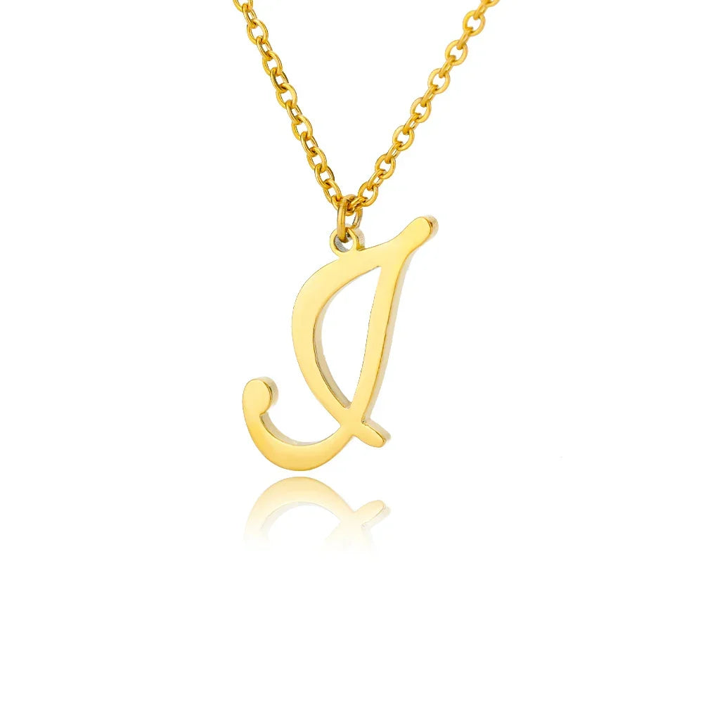 Collier avec pendentif initiale pour femme j