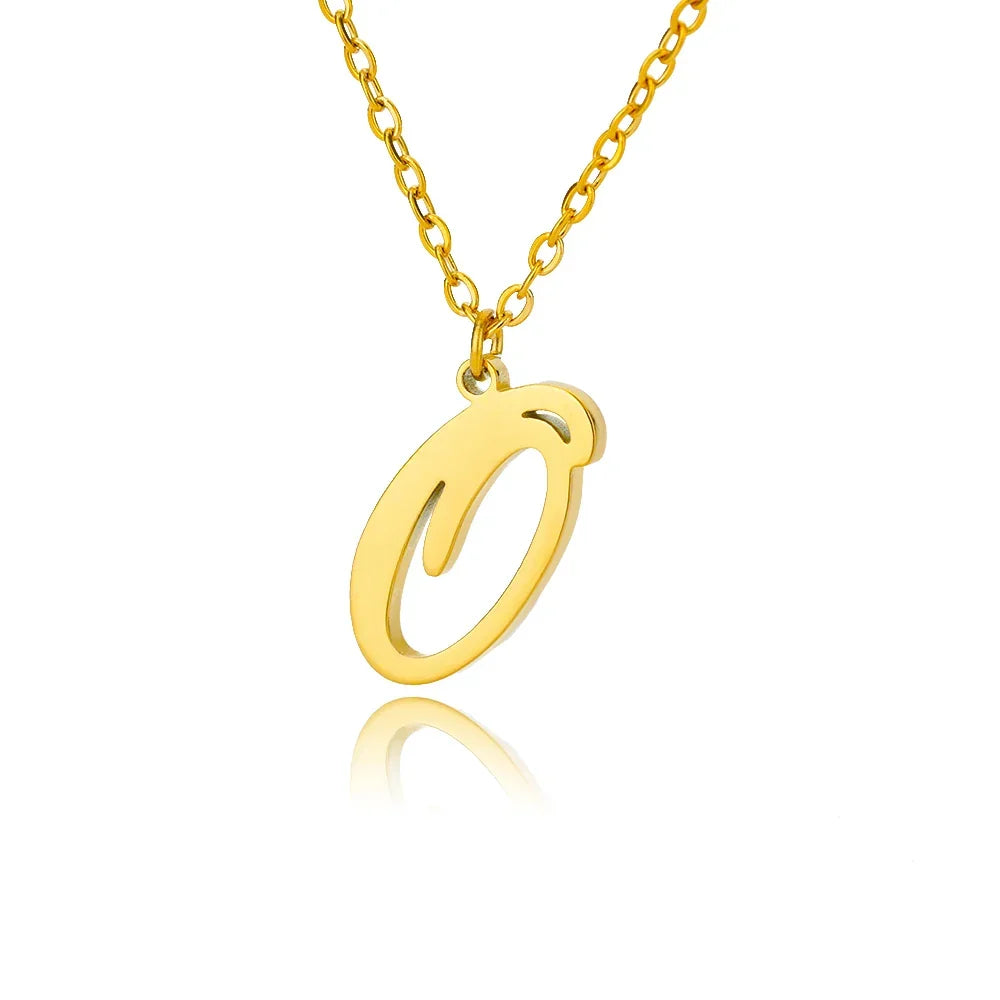Collier avec pendentif initiale pour femme o