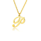 Collier avec pendentif initiale pour femme p