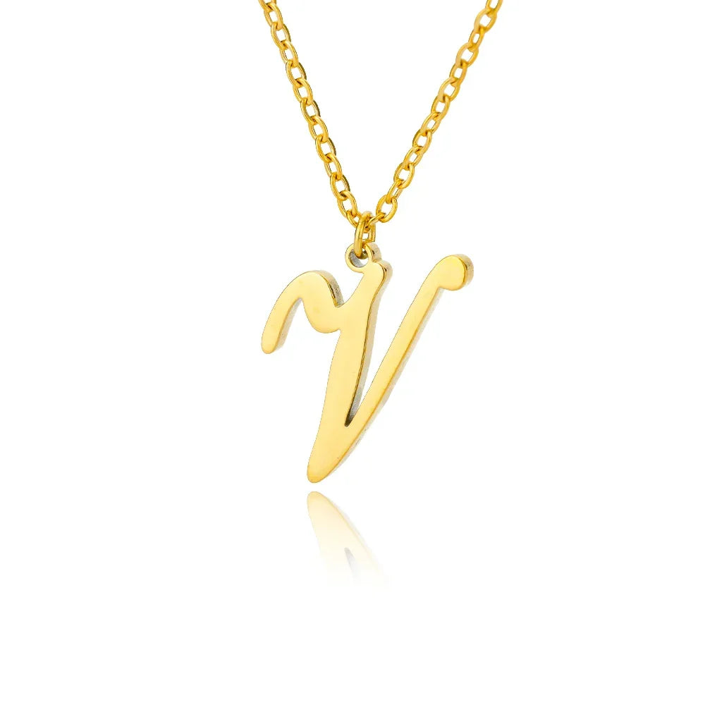 Collier avec pendentif initiale pour femme - lettre