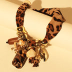 Choker Necklace with Leopard Pendant