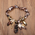 Choker Necklace with Leopard Pendant