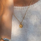 Necklace with Moon Pendant for Women gold