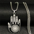 Collier avec pendentif main de Fatma symbole du jaïnisme