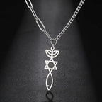 Collier avec pendentif Messianique Menorah et de l'étoile de David argent