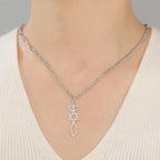 Collier avec pendentif Messianique Menorah et de l'étoile de David argent