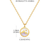 Collier avec Pendentif Montagne et Lune