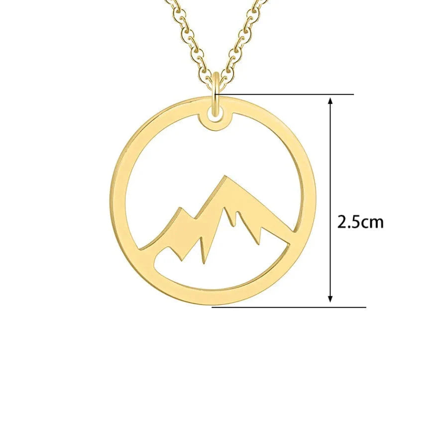 Necklace with Mountain Pendant for Men or Women