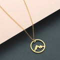 Collier avec Pendentif Montagne pour Homme ou Femme or