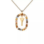 Collier avec pendentif ovale initiale y