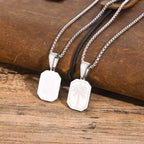 Collier avec pendentif palmier géométrique argent