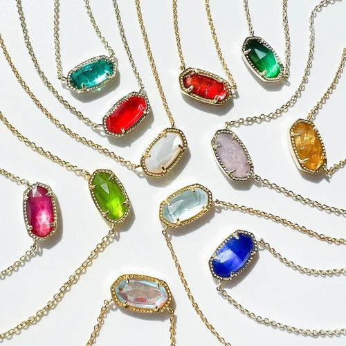 Collier avec Pendentif en Crystal Coloré Signe du Zodiaque