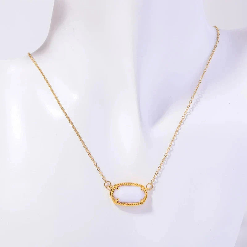 Necklace with Colored Crystal Zodiac Sign Pendant