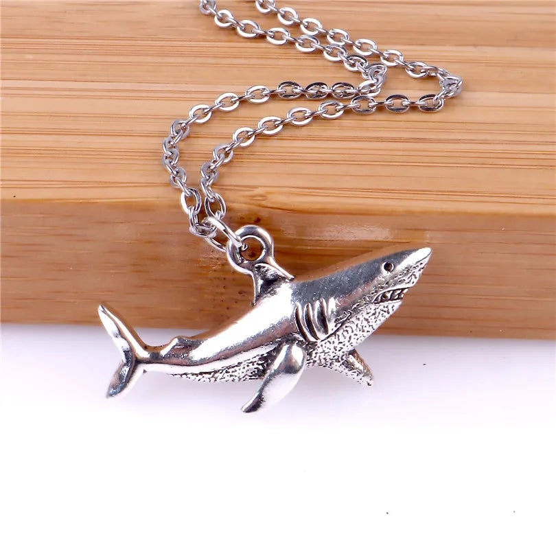 Necklace with Silver Shark Pendant