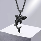 Collier avec Pendentif Requin pour Homme noir