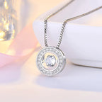 Necklace with Rotating Anti-stress Pendant in Zircon