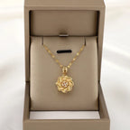 Collier avec Pendentif Rotatif Fleur Anti-Stress