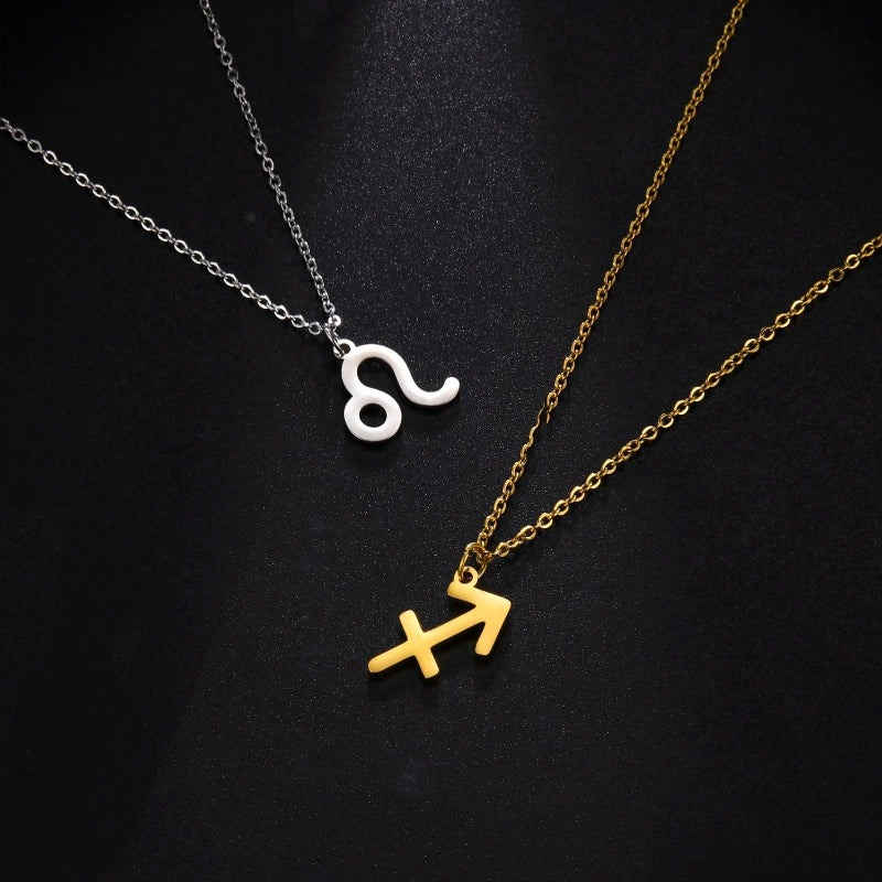 Necklace with Gold Zodiac Sign Pendant