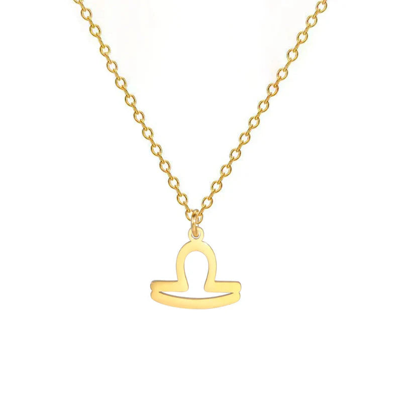 Necklace with Gold Zodiac Sign Pendant