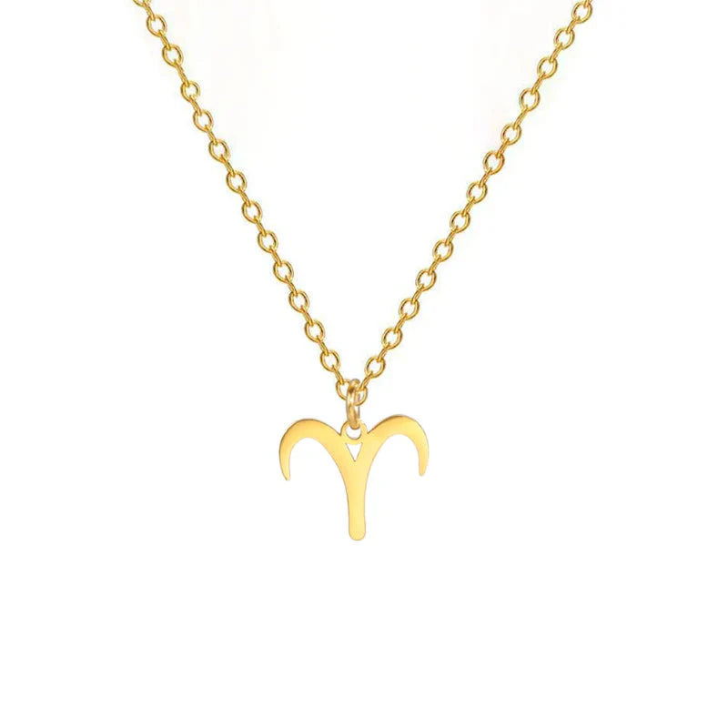 Necklace with Gold Zodiac Sign Pendant