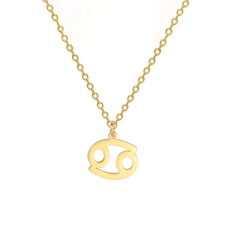 Necklace with Gold Zodiac Sign Pendant
