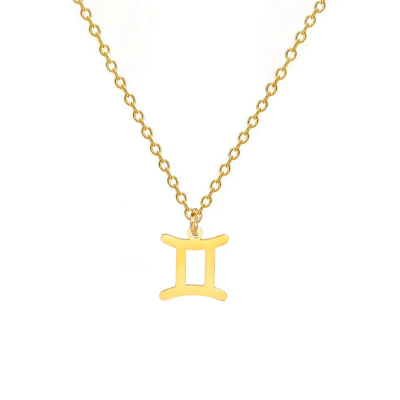 Necklace with Gold Zodiac Sign Pendant